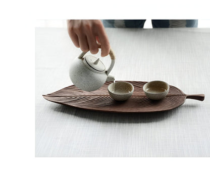 Wooden Leaf Serving Trays