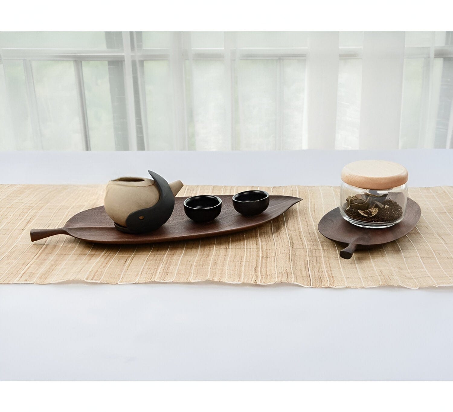 Wooden Leaf Serving Trays