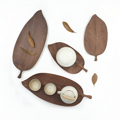 Wooden Leaf Serving Trays