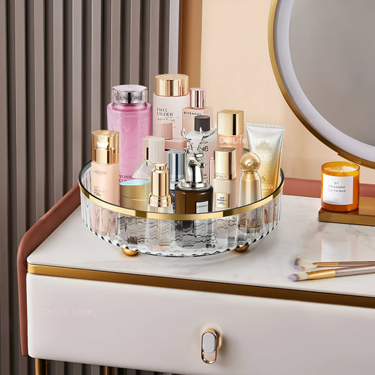 Luxury Rotating Perfume Organizer PET Tray