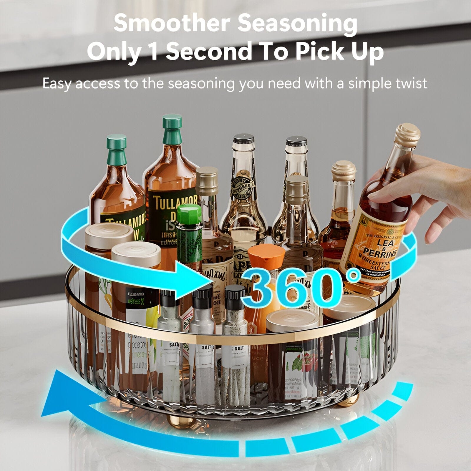 Luxury Rotating Perfume Organizer PET Tray