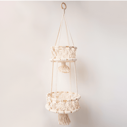 Mae Tiered Macrame Hanging Basket