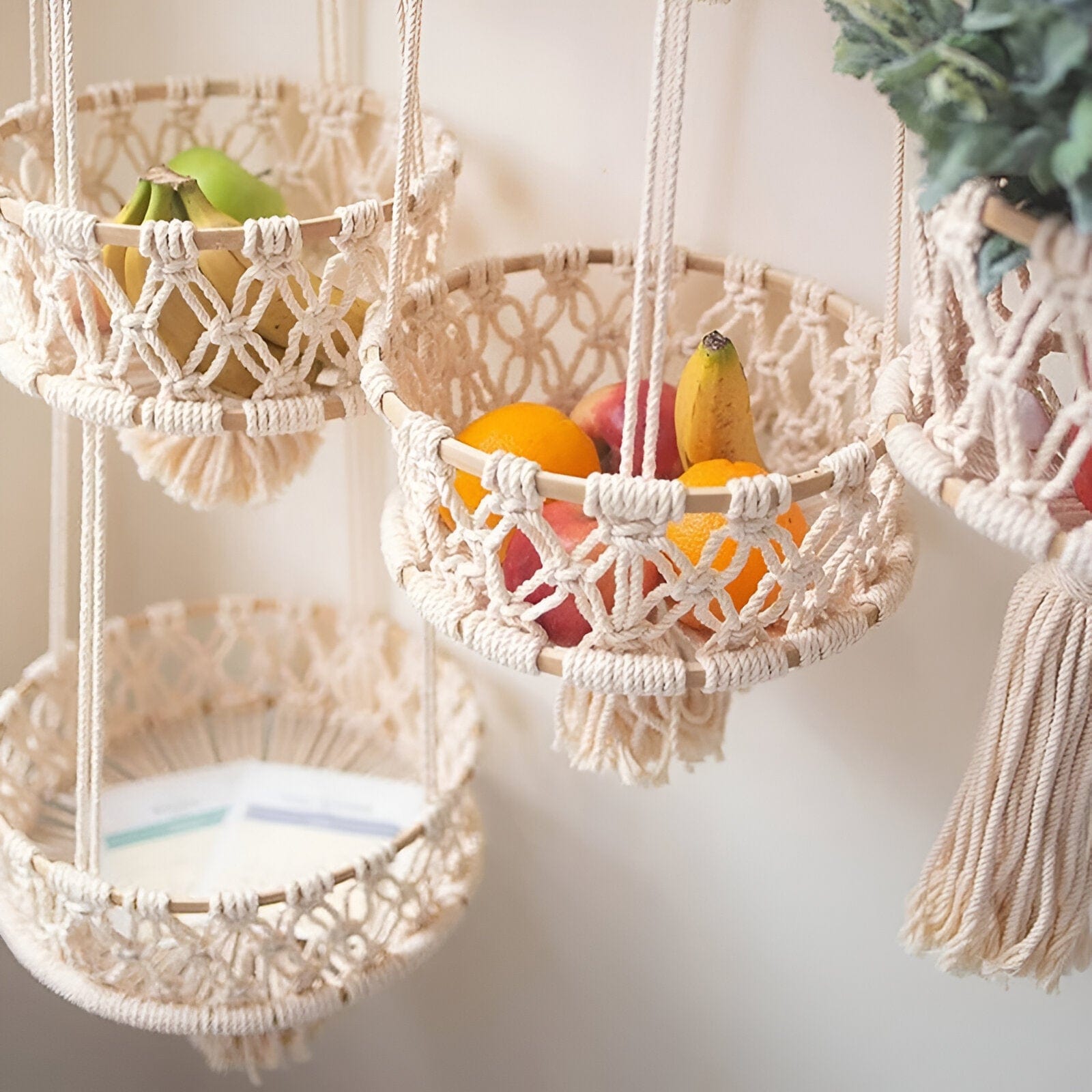 Mae Tiered Macrame Hanging Basket