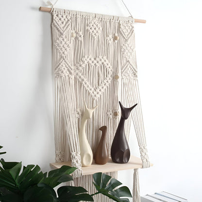   Bohemian Macrame Floating Shelf