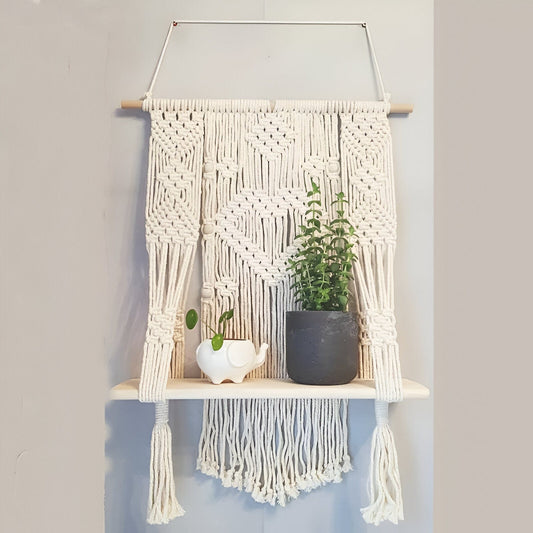   Bohemian Macramé Floating Shelf