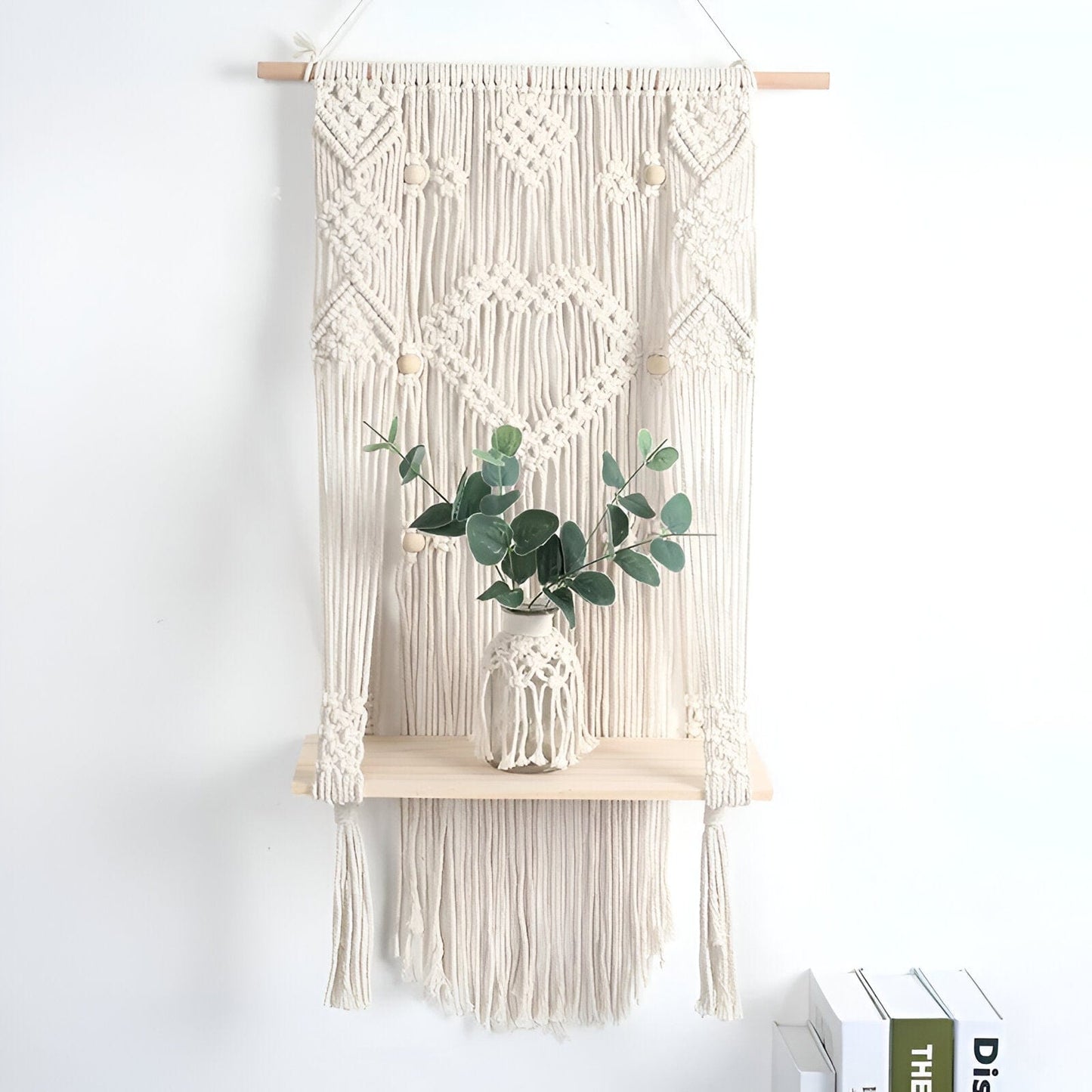   Bohemian Macramé Floating Shelf