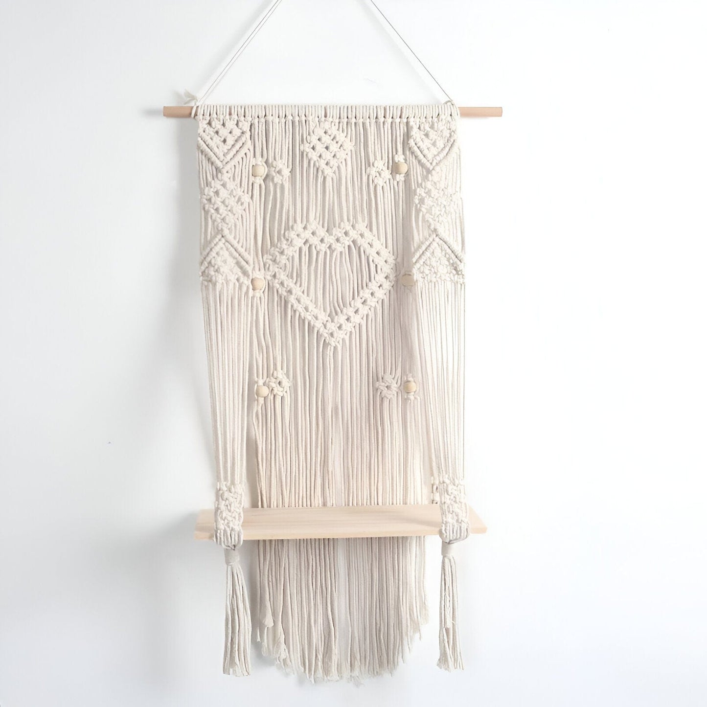   Bohemian Macramé Floating Shelf