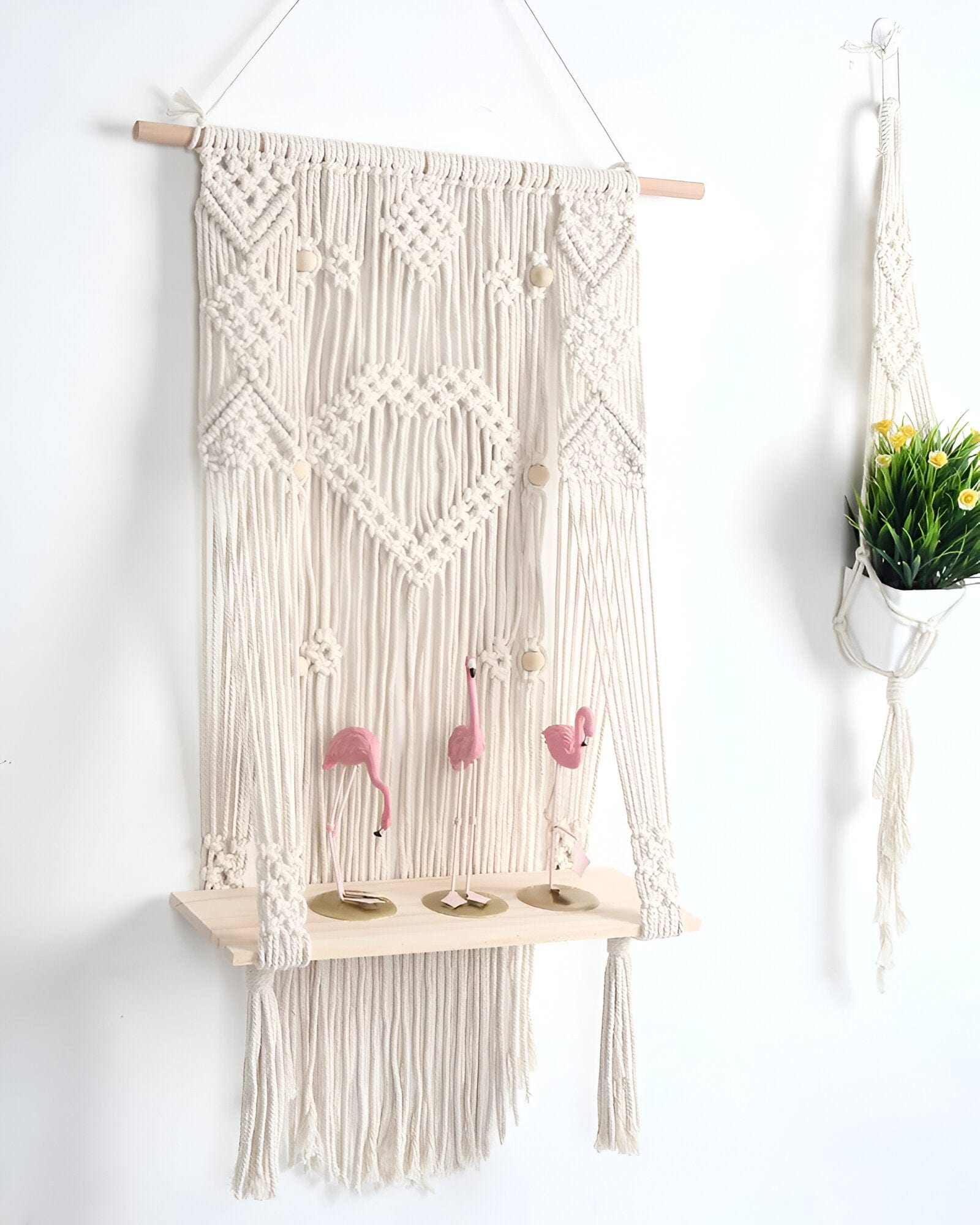   Bohemian Macramé Floating Shelf