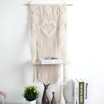   Bohemian Macramé Floating Shelf