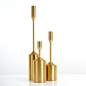 Gold Pillar Candle Holders