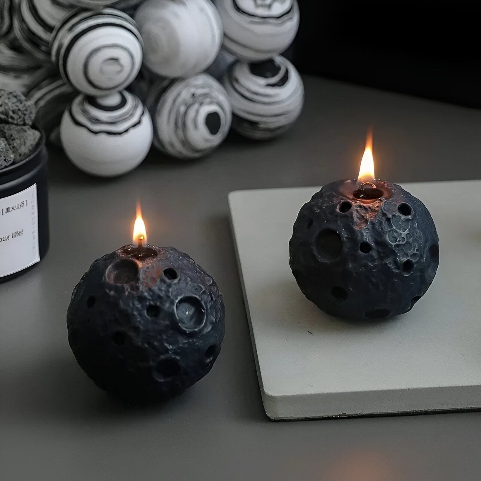 Geometry Moon Candle