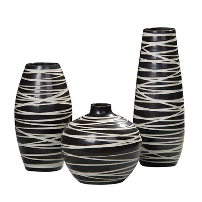 Abstract  Black and White Vases