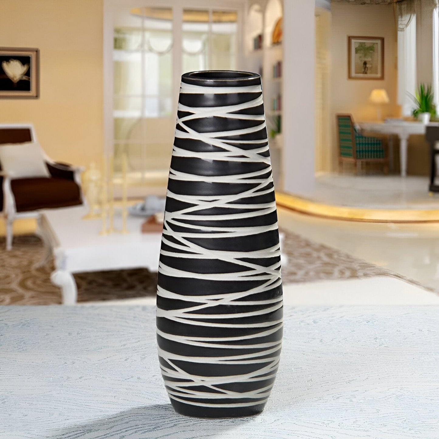 Abstract  Black and White Vases