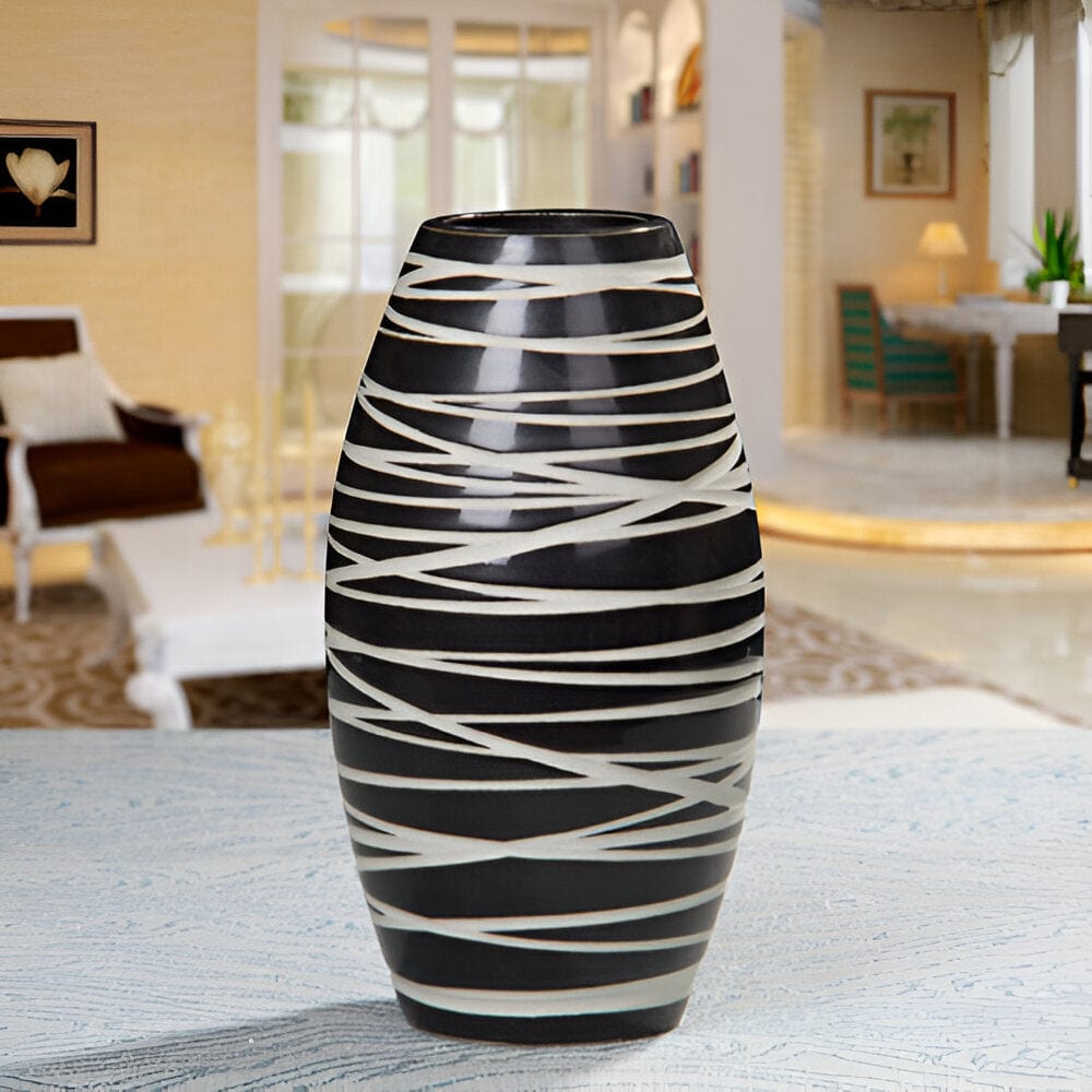 Abstract  Black and White Vases