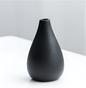 Black as Night Textured Ceramic Vases