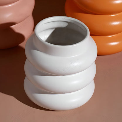 Chunky Rolls Ceramic Vase