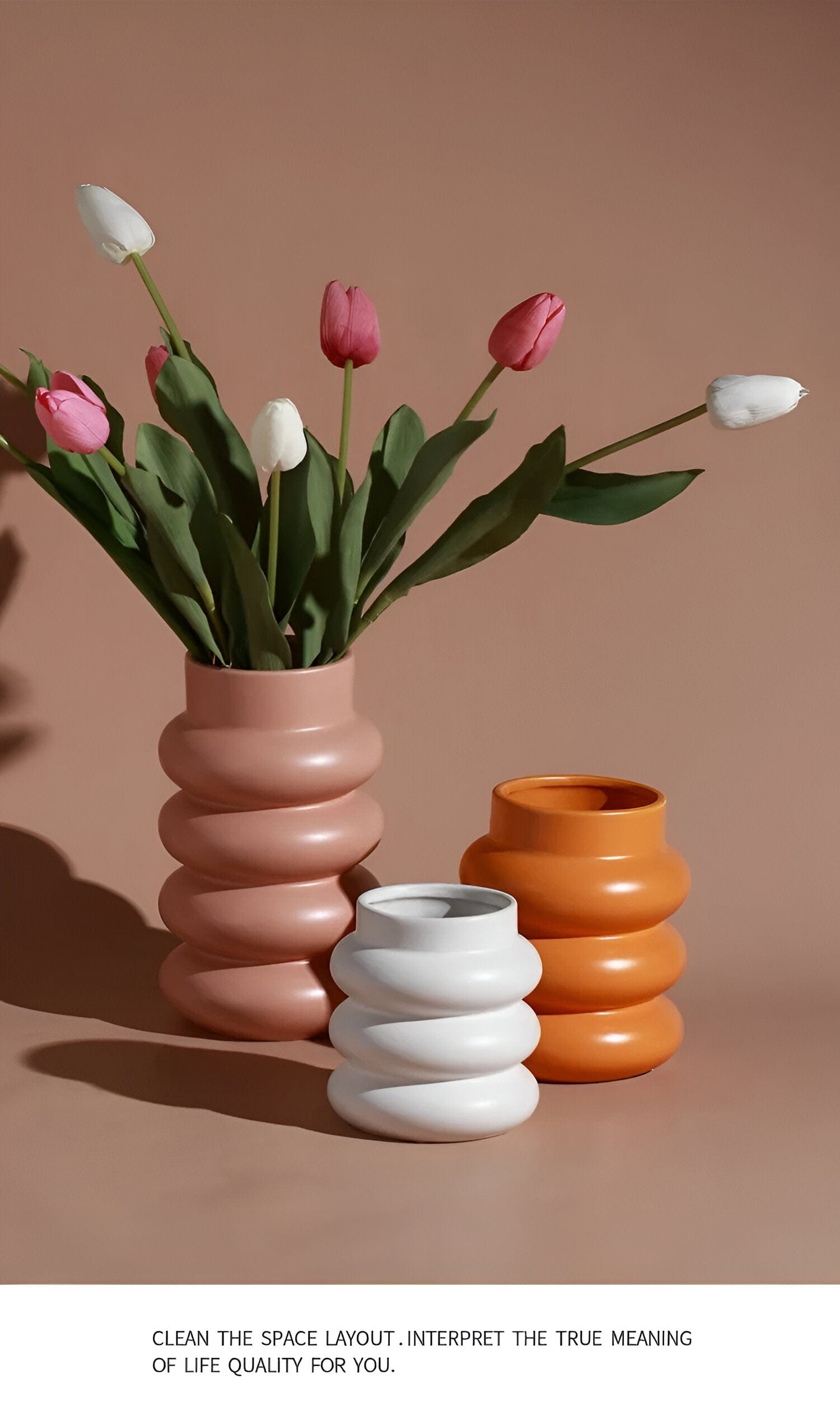 Chunky Rolls Ceramic Vase