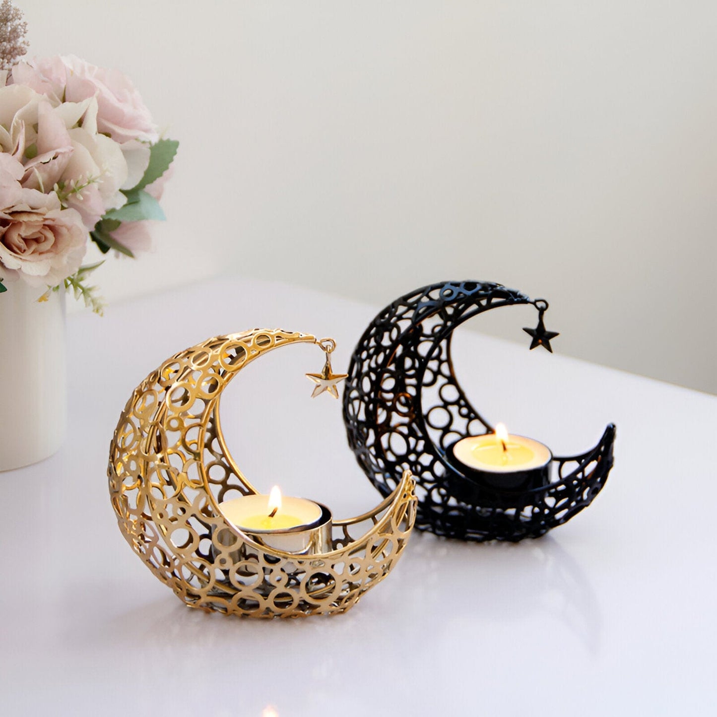 Light Luxury Crescent Candle Holder