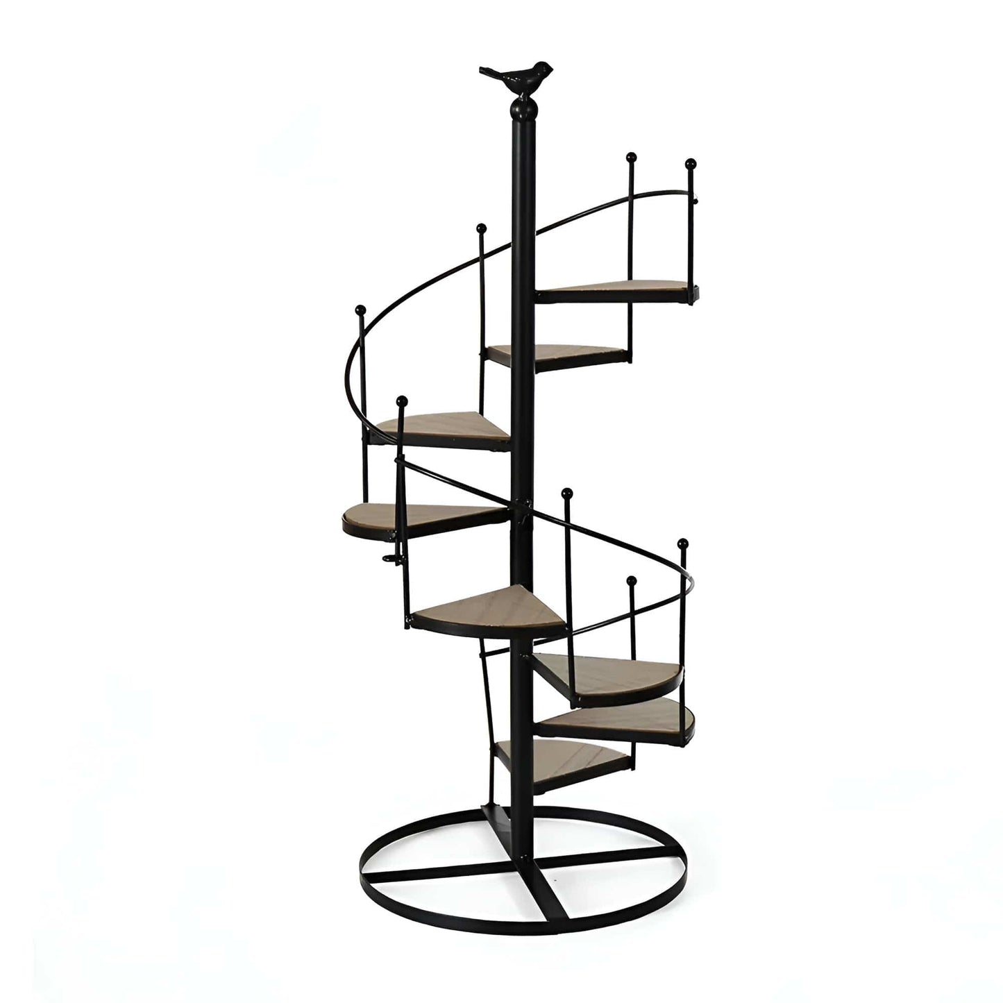 Spiral staircase iron plant stand