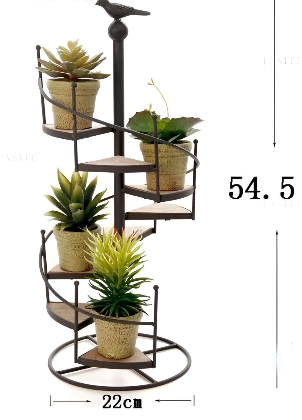 Spiral staircase iron plant stand