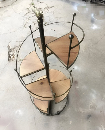 Spiral staircase iron plant stand