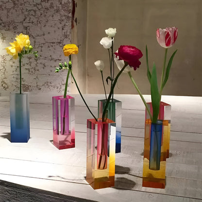 Modern Prism Acrylic Vase