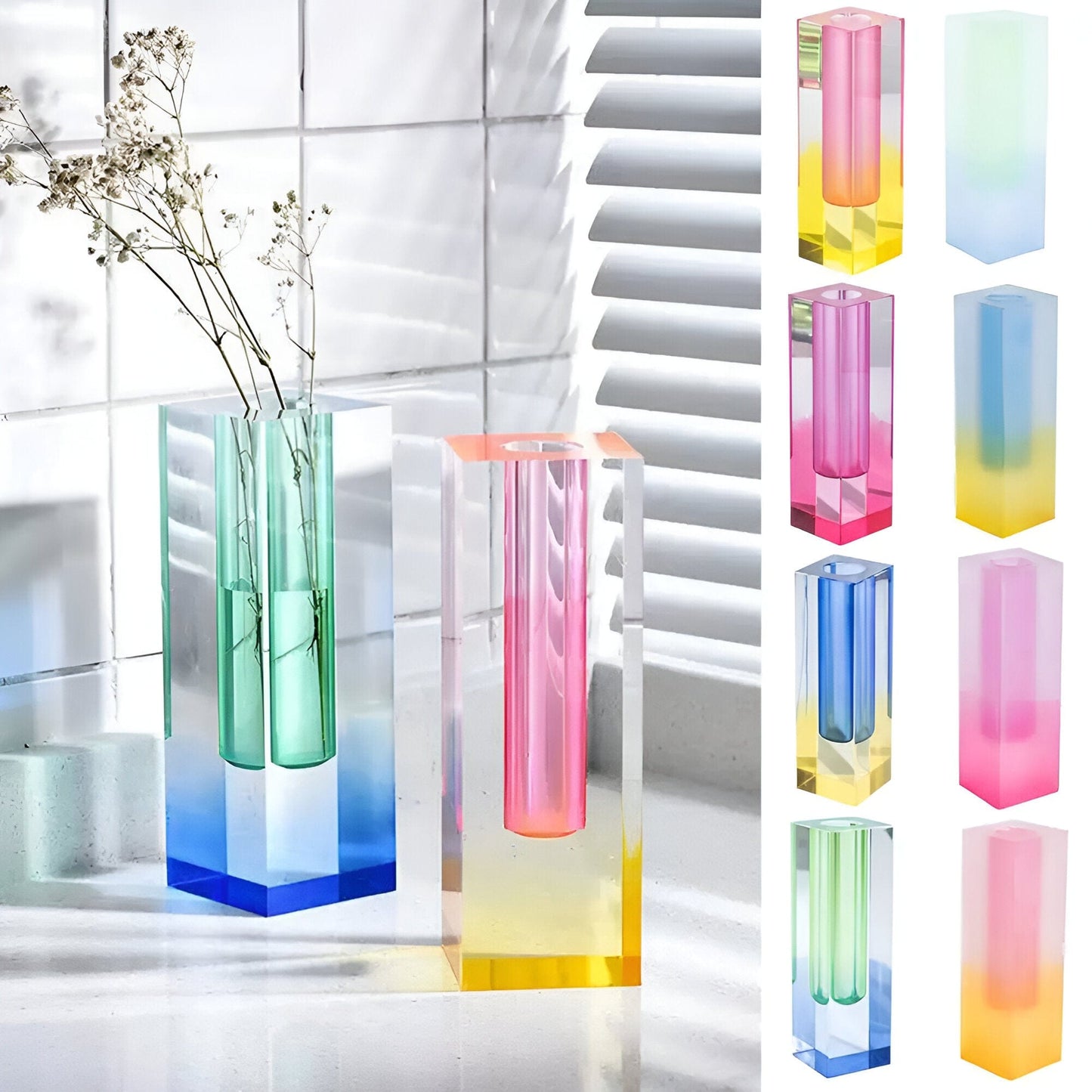 Modern Prism Acrylic Vase