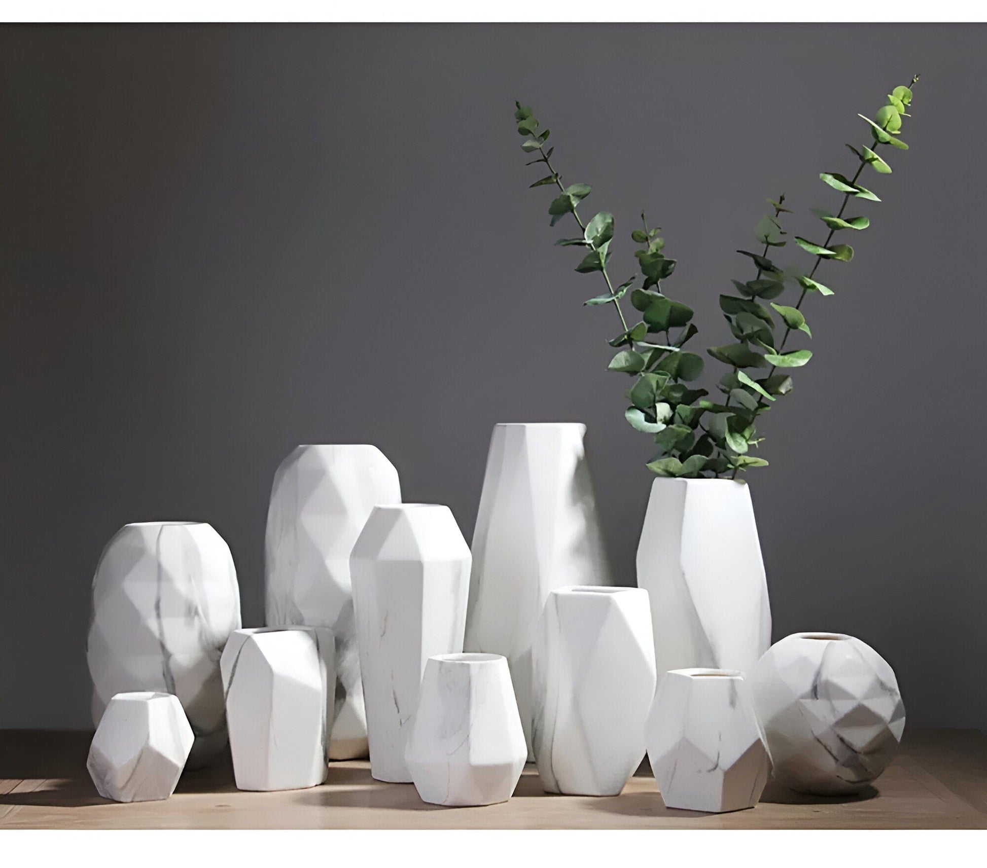 Geometric Marble Vases