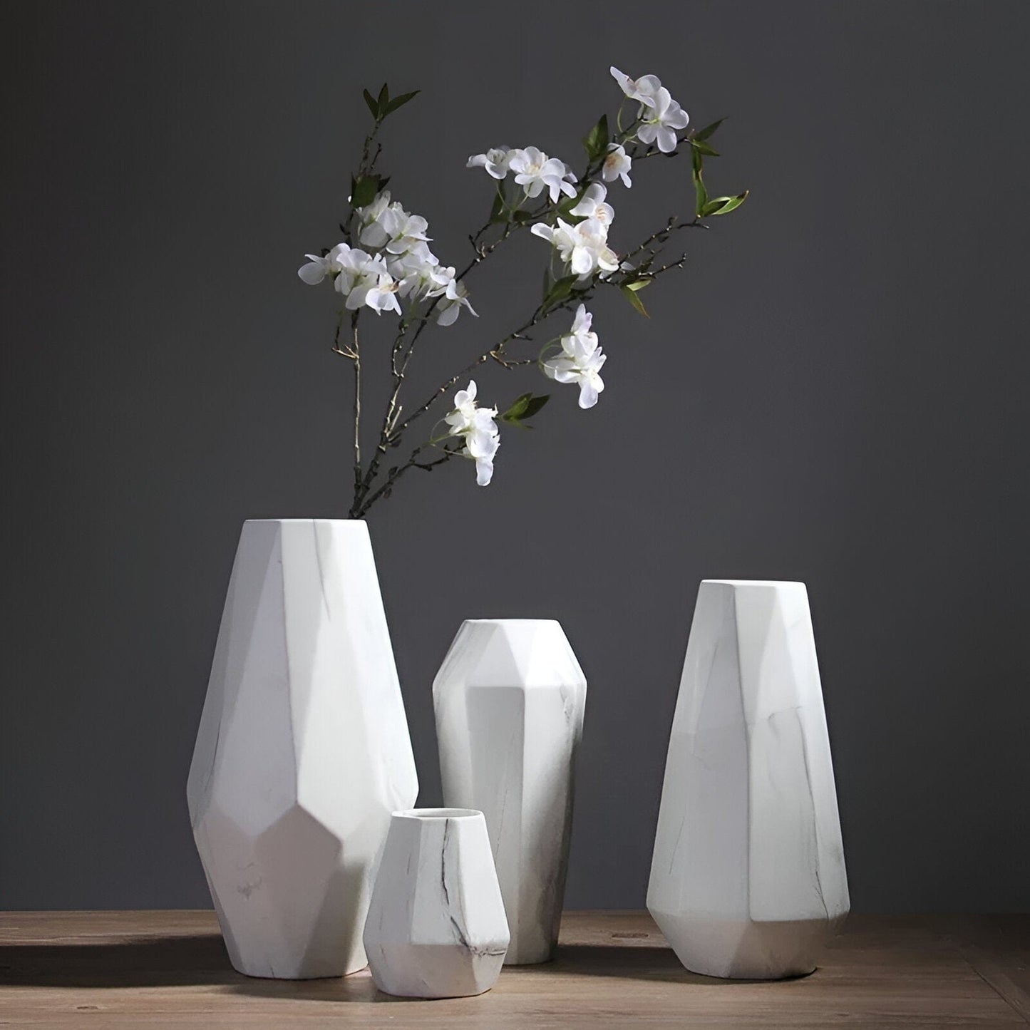 Geometric Marble Vases