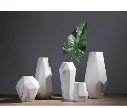 Geometric Marble Vases