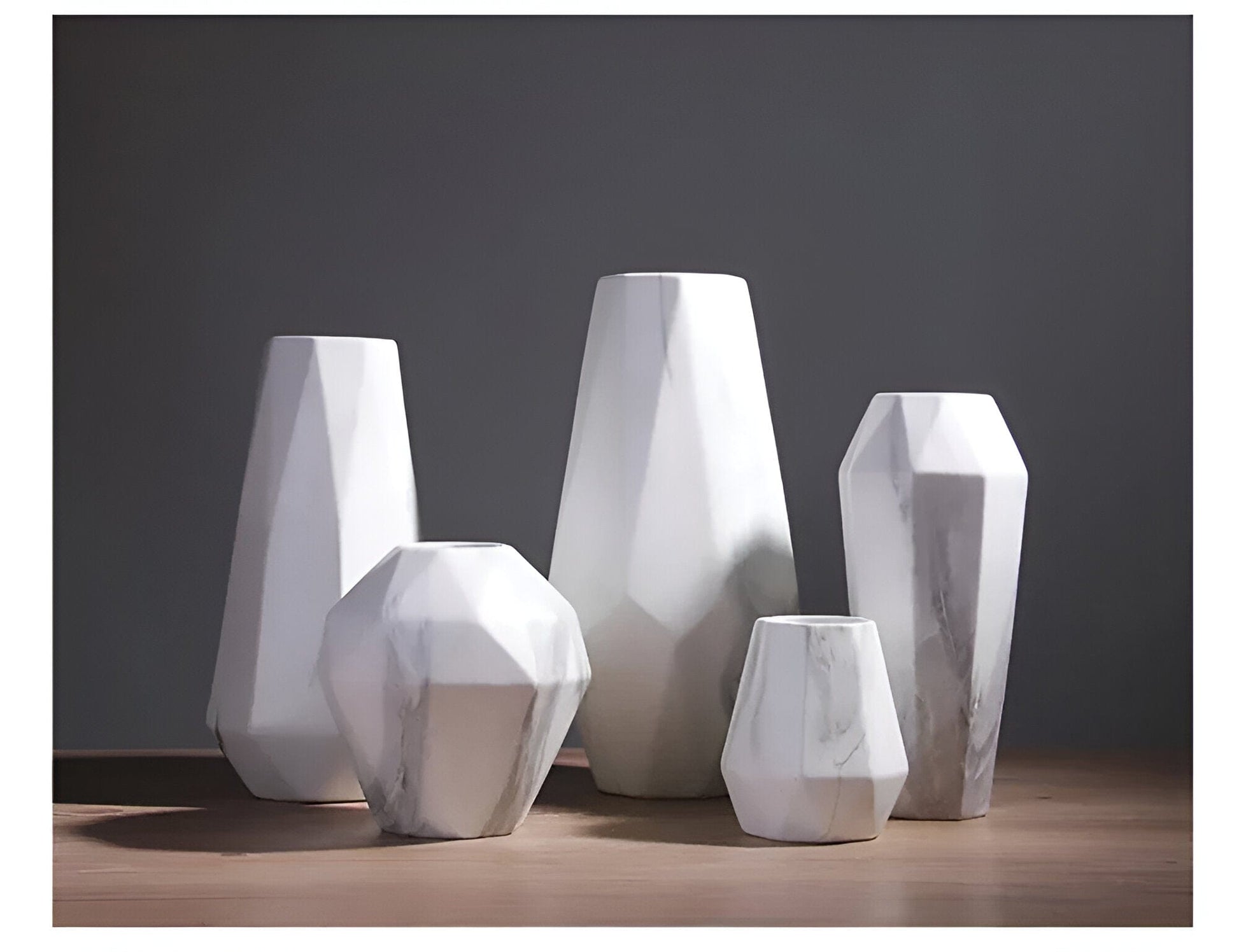 Geometric Marble Vases