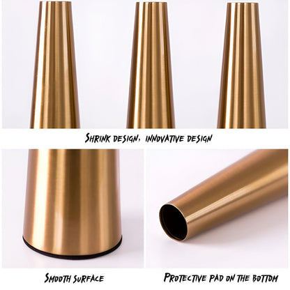 Gold Metal Cone Vase