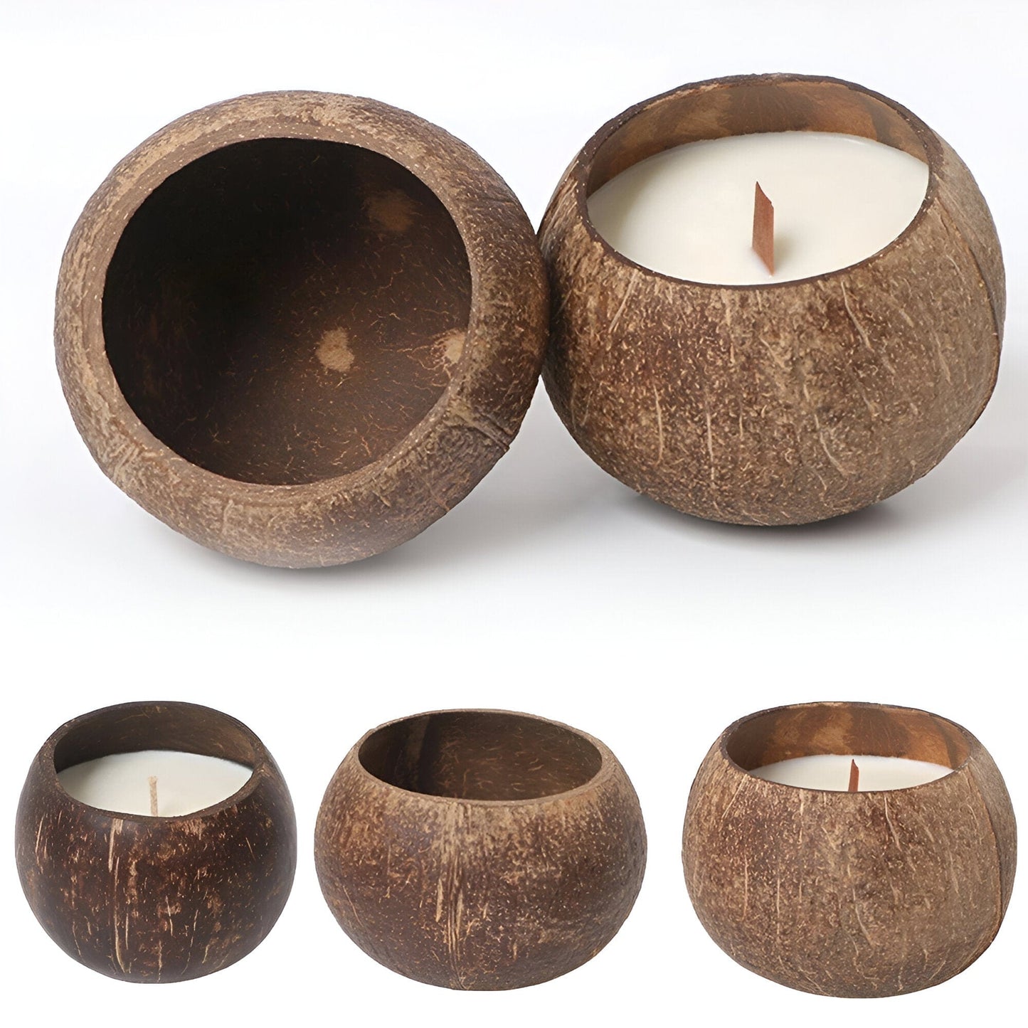 Coconut Bowl Candle Stick