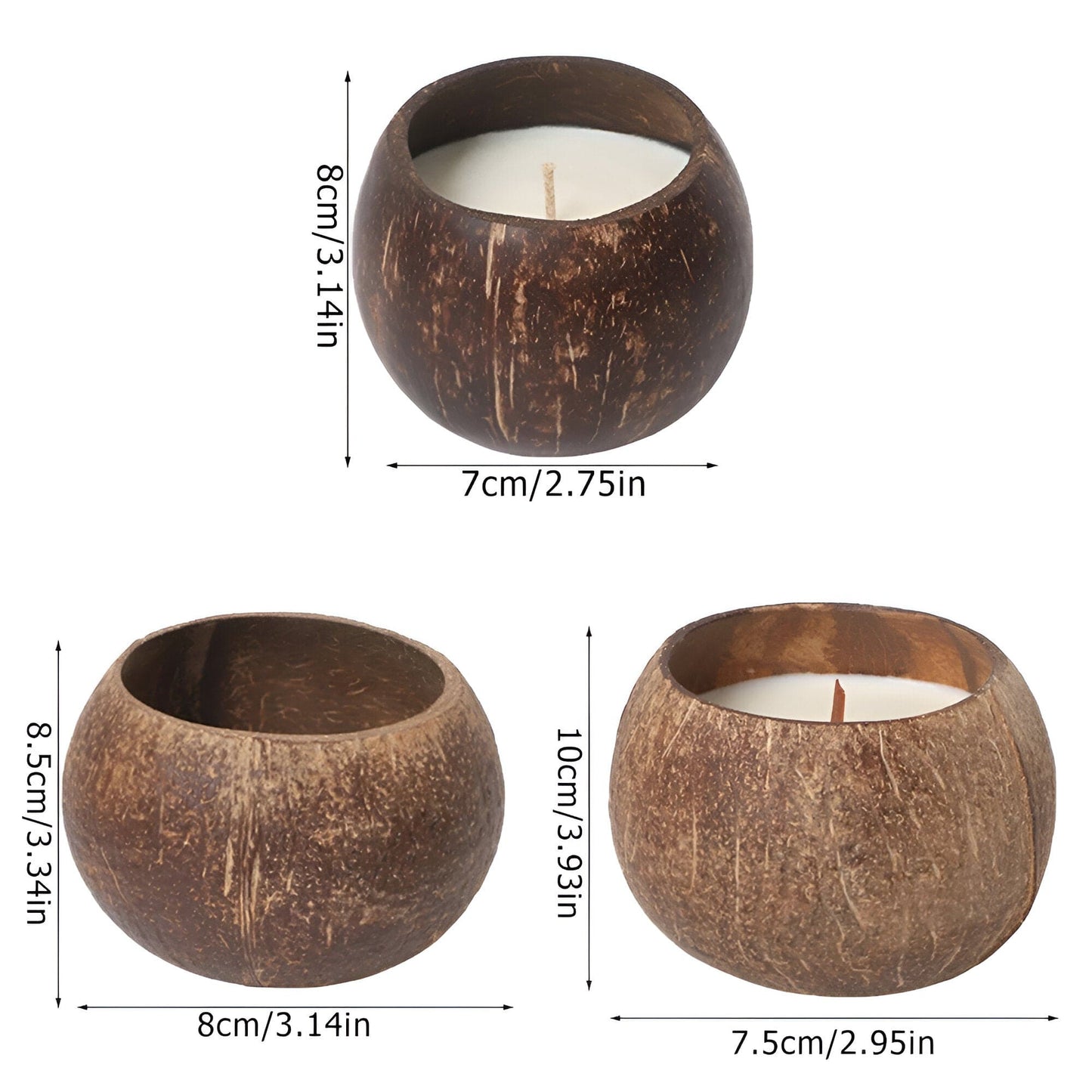 Coconut Bowl Candle Stick