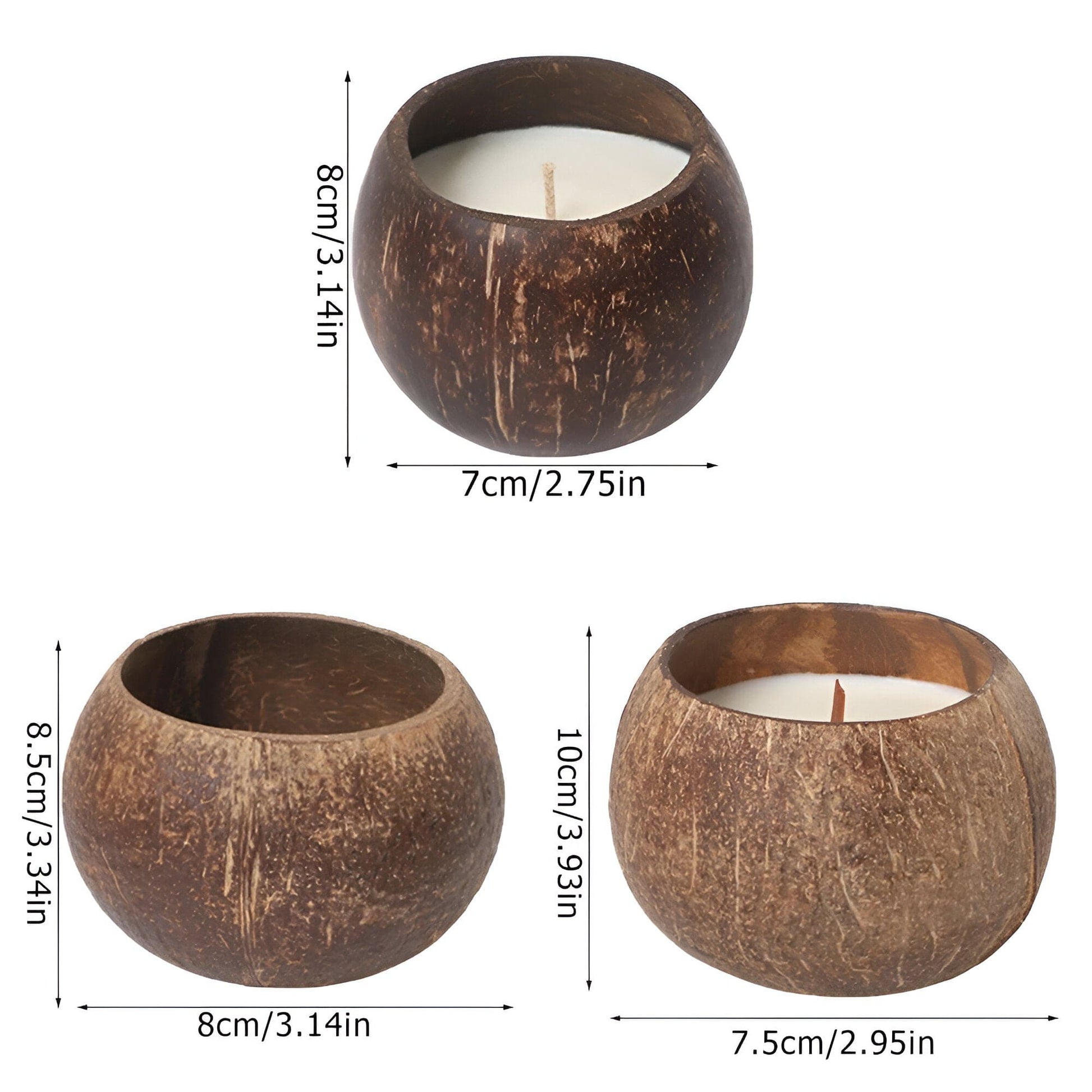 Coconut Bowl Candle Stick