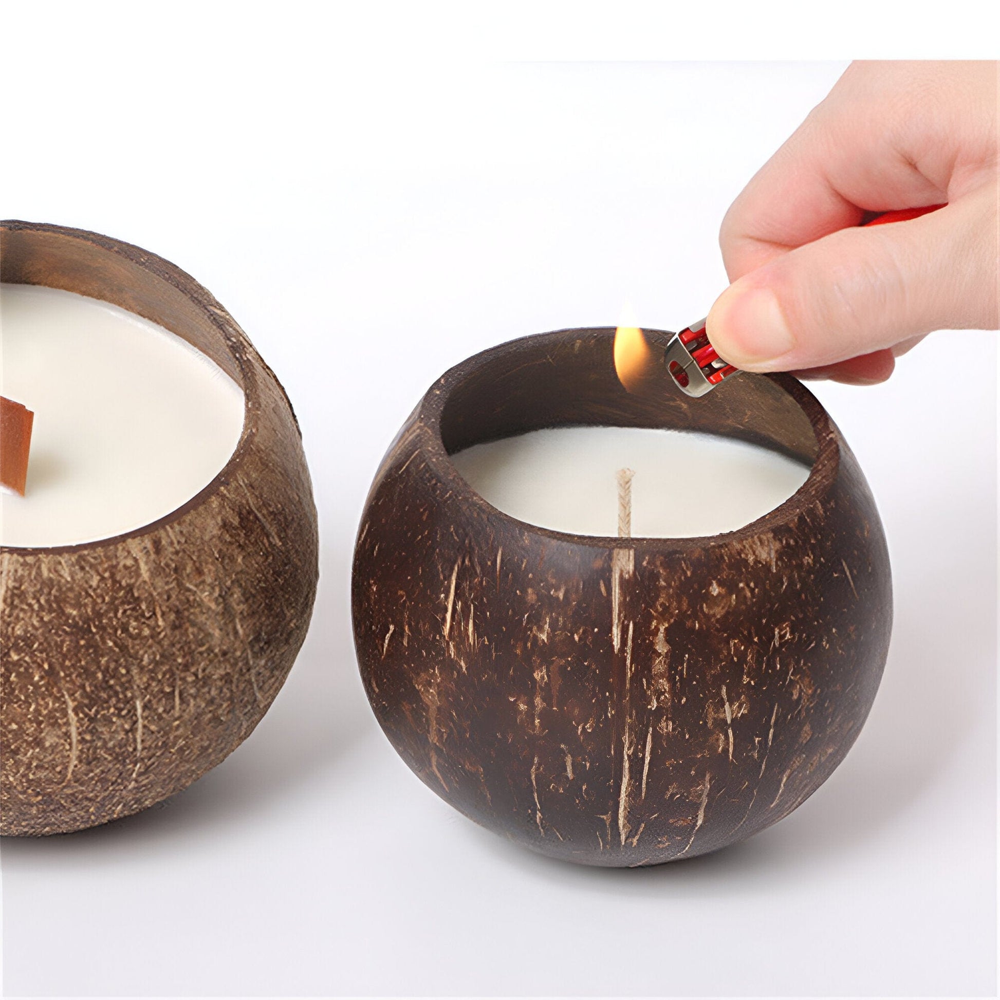 Coconut Bowl Candle Stick