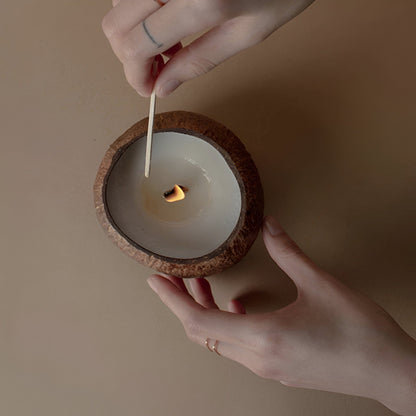 Coconut Bowl Candle Stick