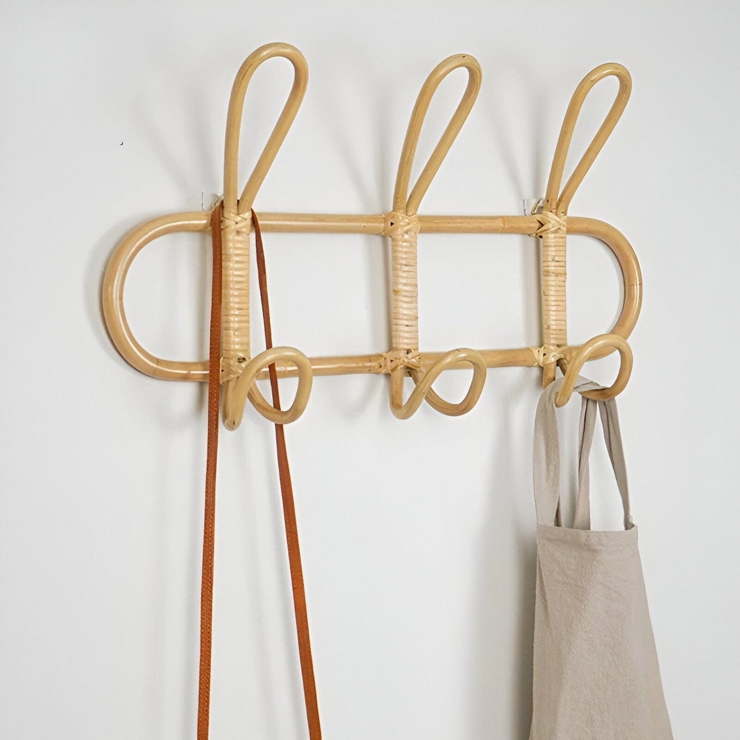 Rattan Trio Hook Wall Hanger