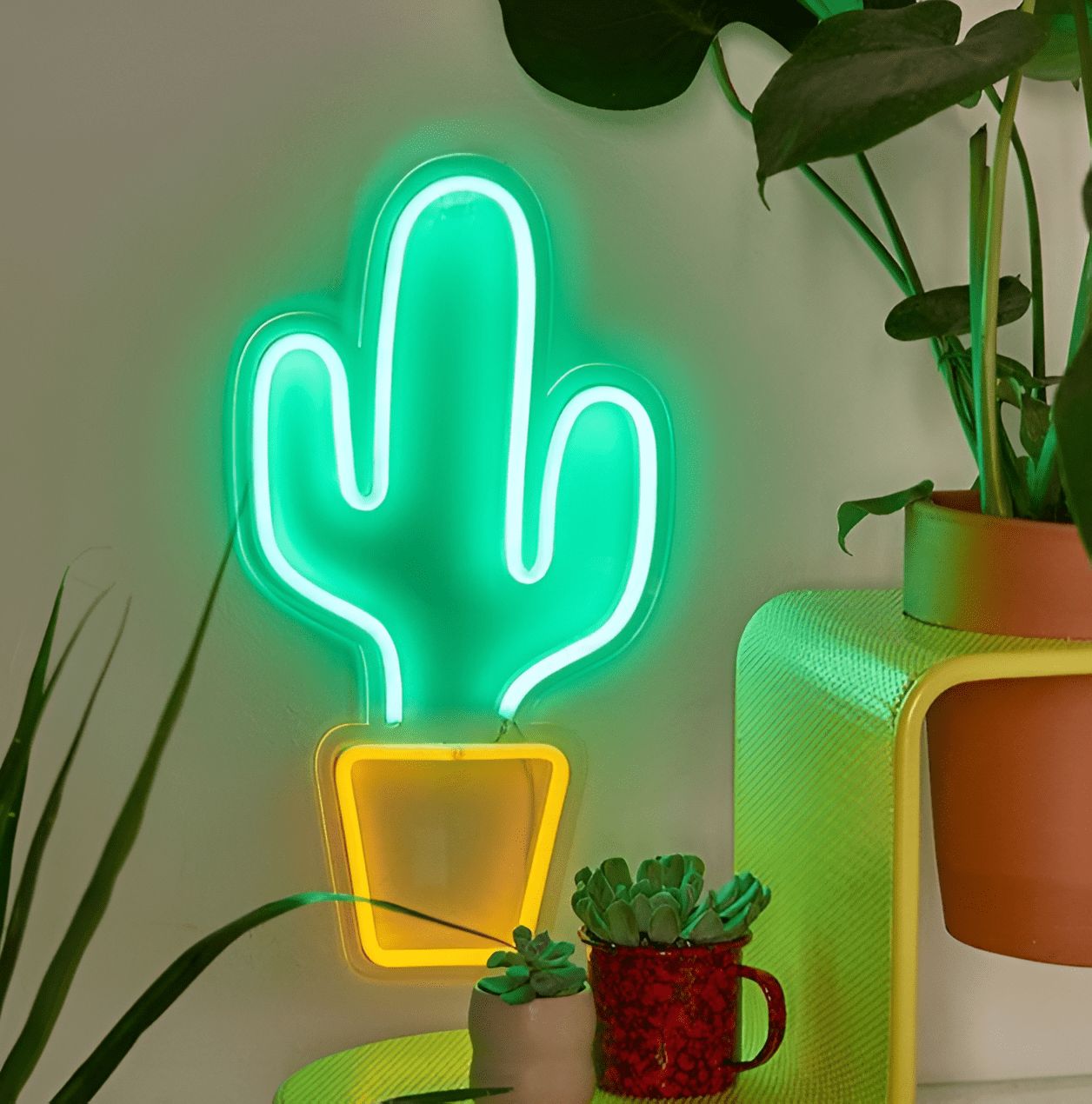 Cactus Neon Wall Art