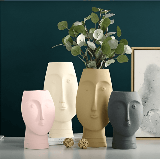 About Face Ceramic Vases