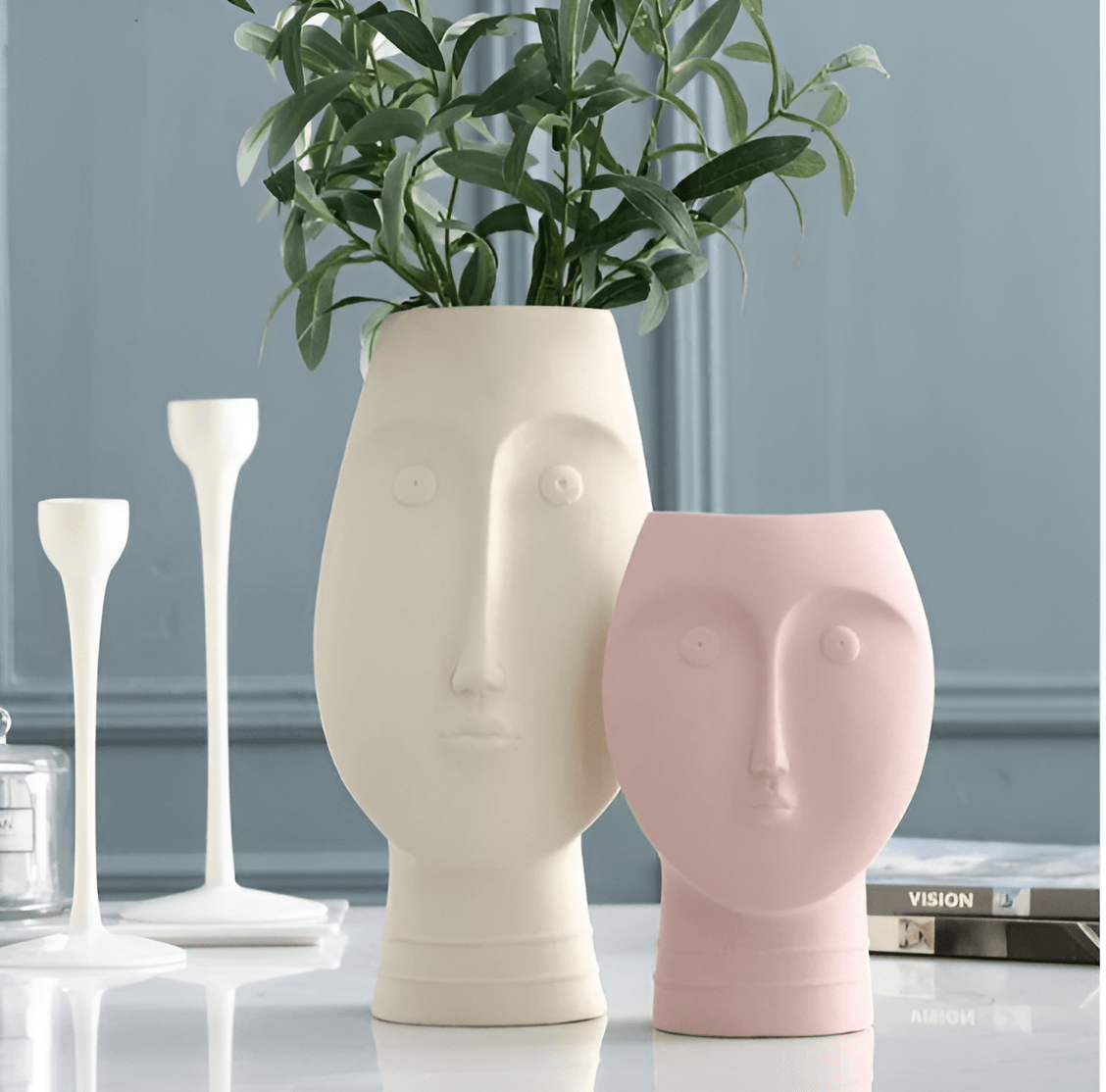 About Face Ceramic Vases