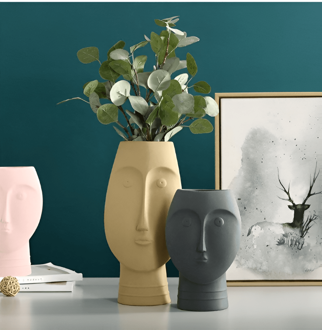 About Face Ceramic Vases