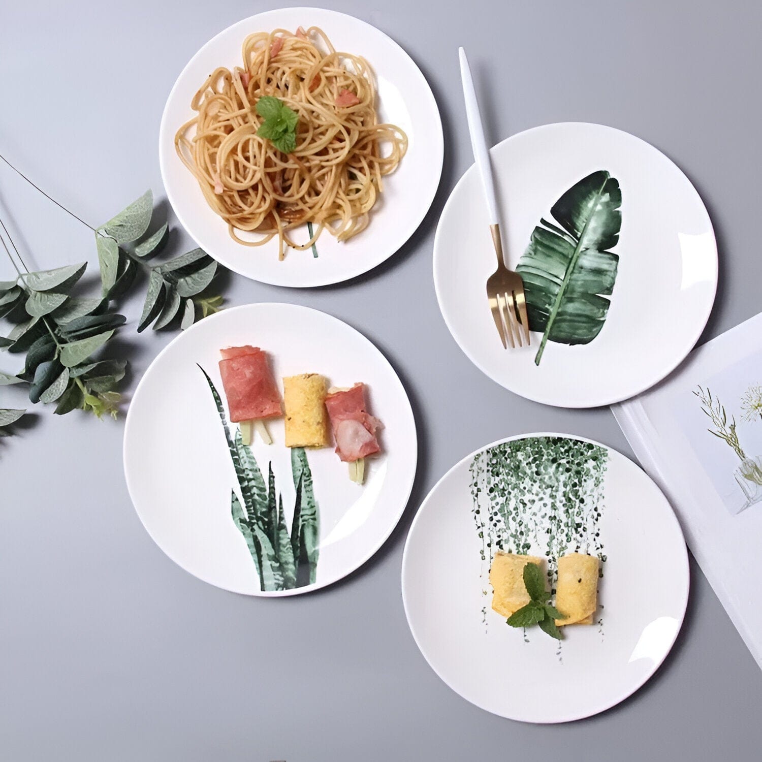 Tropical Minimalist Ceramic Plates