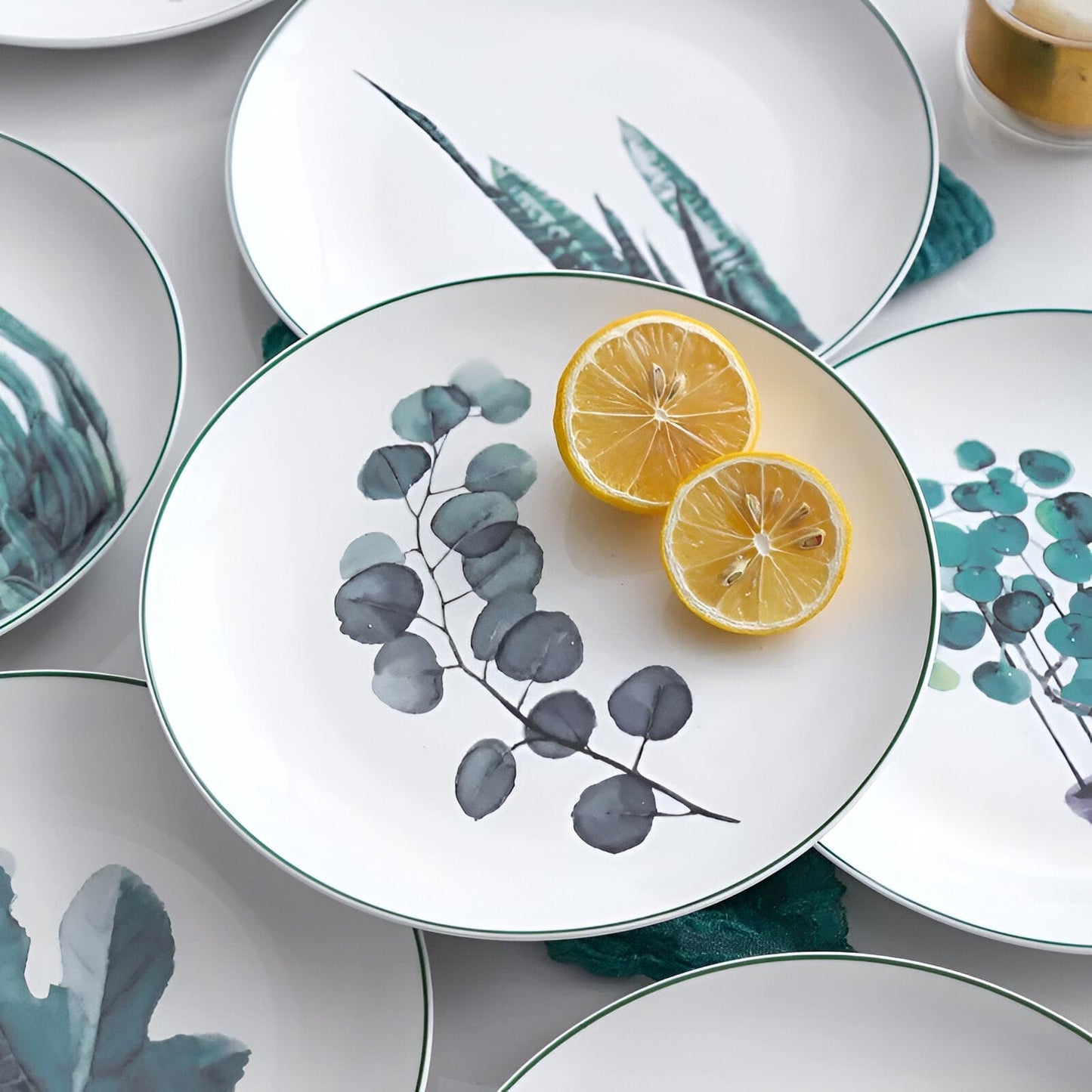 Tropical Minimalist Ceramic Plates