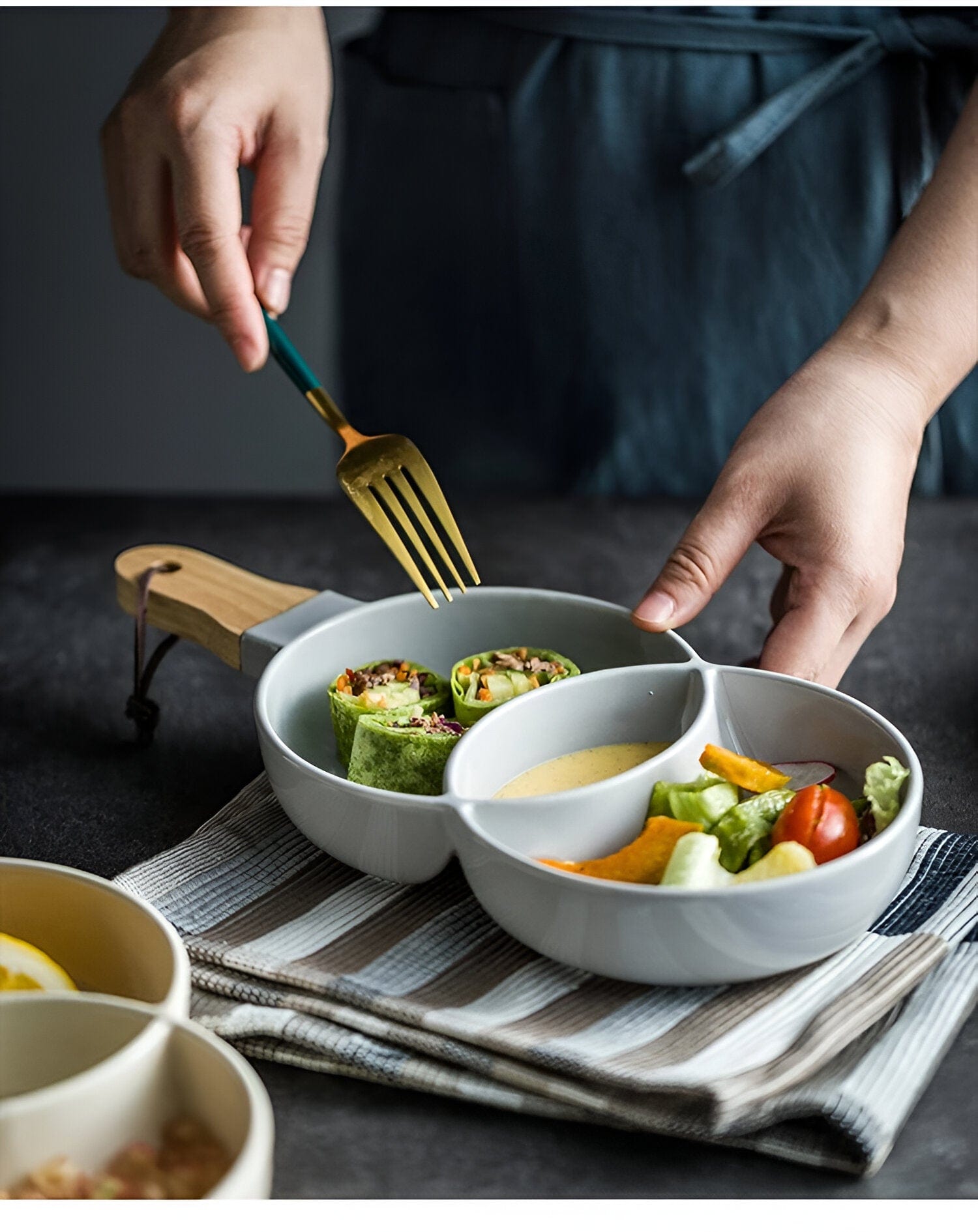 Venn Ceramic Snack Tray