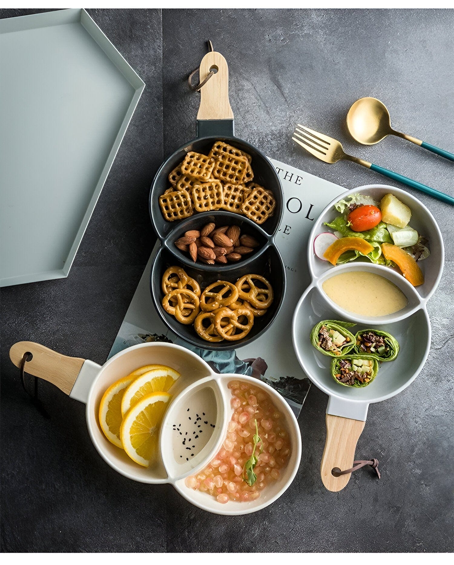 Venn Ceramic Snack Tray