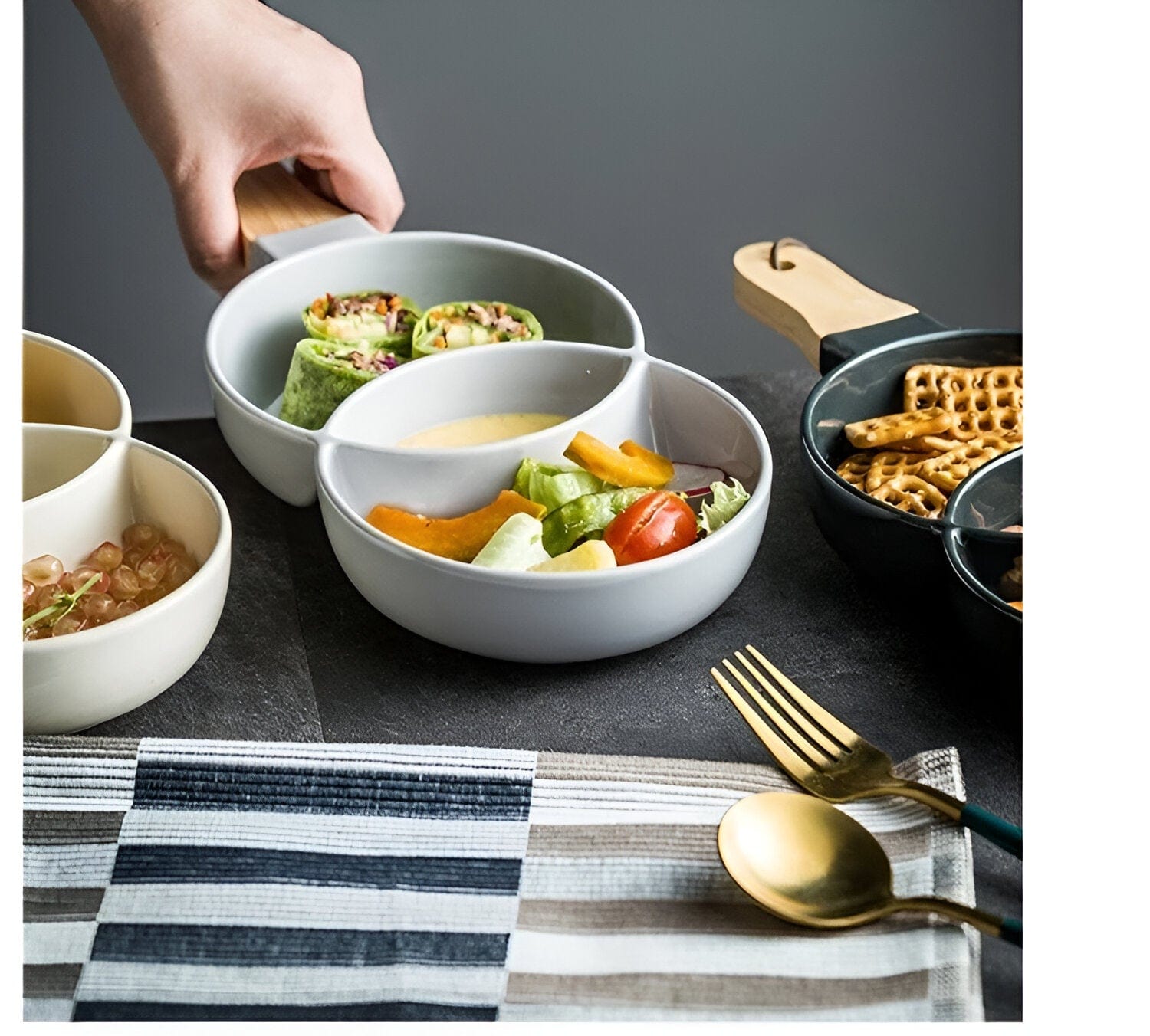 Venn Ceramic Snack Tray