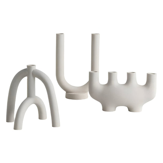 Scandi Curves Taper Candle Holders