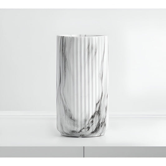 Textured Marble Flower Vase