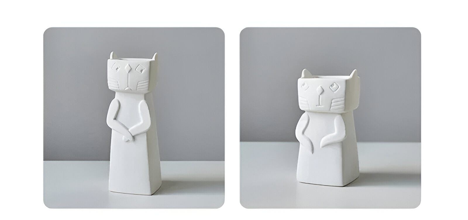 Nordic Playful Cat Ceramic Vase